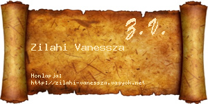 Zilahi Vanessza névjegykártya